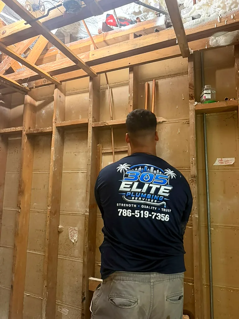 Remodel plumbing rough-in in Miami by 305 Elite Plumbing