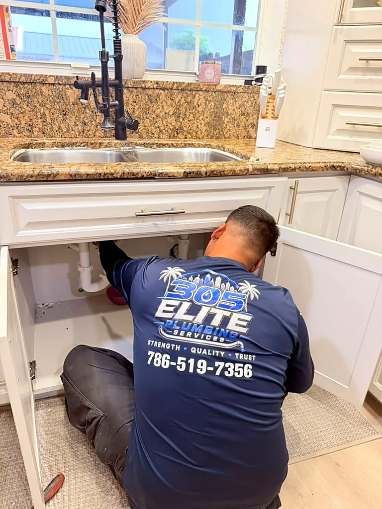 Kitchen sink plumbing repair in Miami by 305 Elite Plumbing